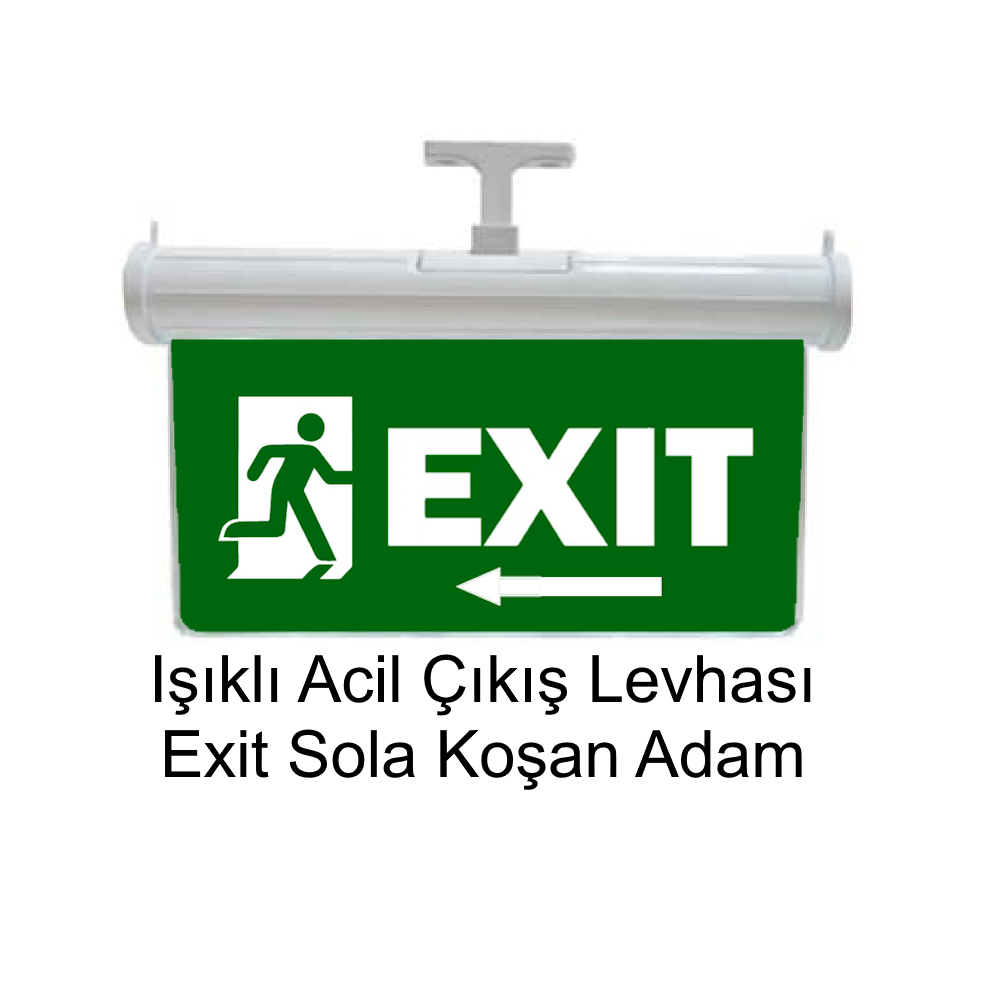 Işıklı Acil Çıkış Levhası (Exit Sola Koşan Adam) GN-AC11